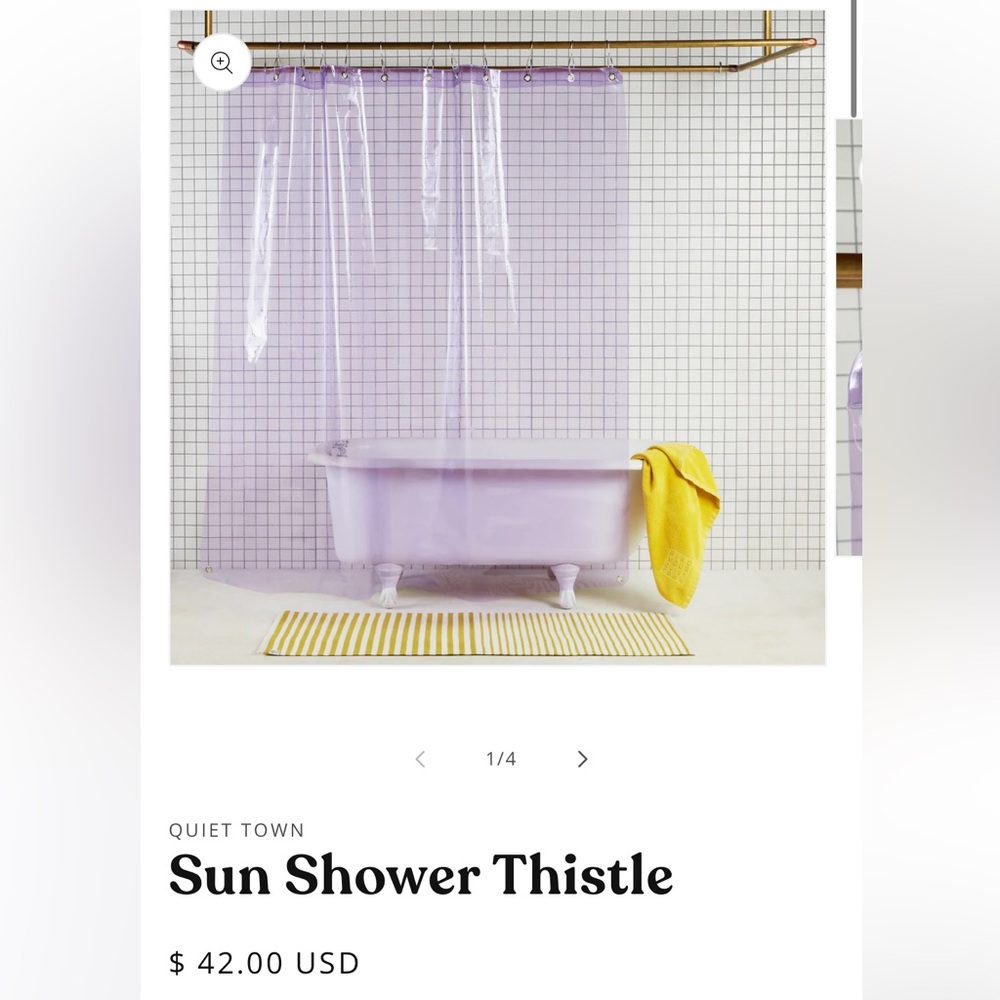 Quiet Town purple Thistle shower curtain